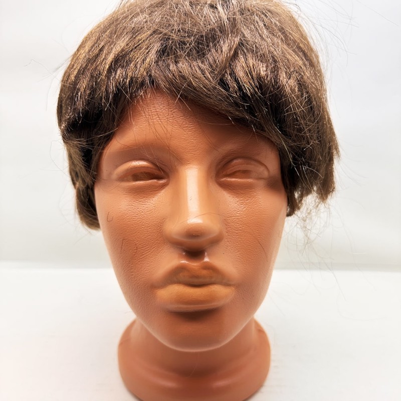 Kahverengi Kısa Kesim İçi Astarlı Erkek Peruğu 