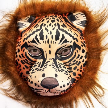 Kahverengi Saçlı Yeleli Aslan Maskesi Eva Mega Peluş 37 No