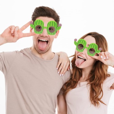 Kaktüs Temalı Hawaii Yaz Partisi Gözlüğü