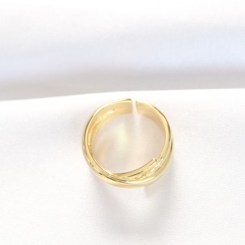 Kalın Gold Renk Ayarlanabilir Yüzük