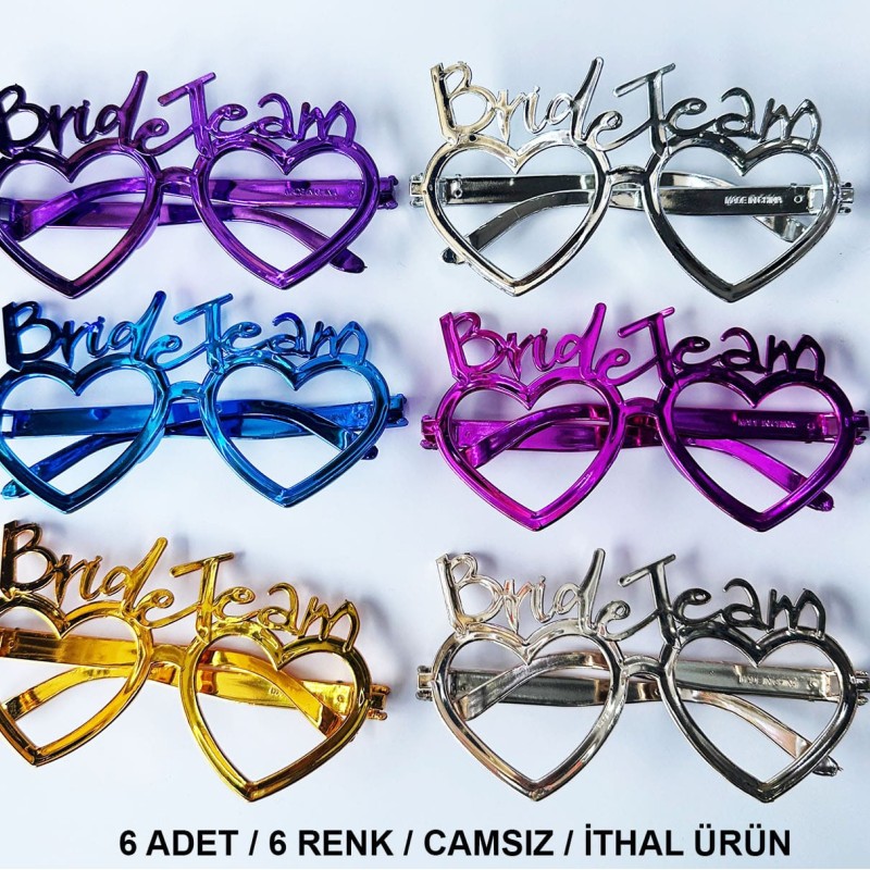 Kalpli Bride Team Gözlük Seti 6 Renk