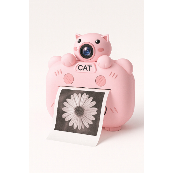 Kameralı Fotoğraf Yazıcısı Pembe Renk