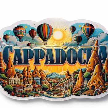 Kapadokya Temalı Silikon Buzdolabı Magneti Model 1 