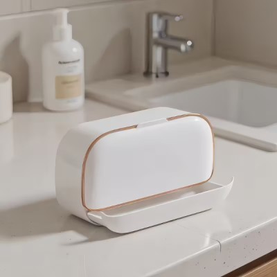 Kapaklı Ve Drenaj Bölmeli Duvara Monte Sabunluk 