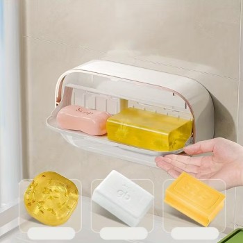 Kapaklı Ve Drenaj Bölmeli Duvara Monte Sabunluk 