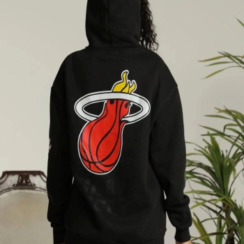 Kapşonlu Baskılı Sweetshirt - Siyah