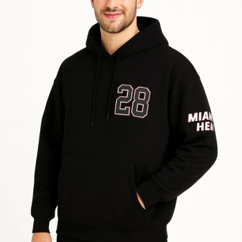 Kapşonlu Sweatshirt – Oversize Fit, Ön  Arka Baskılı,- Siyah -