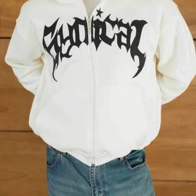 Kapüşonlu Sweatshirt Hoodie - Beyaz