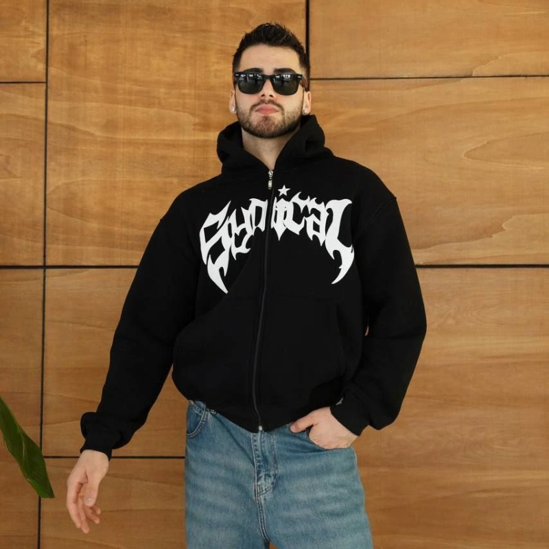 - Kapüşonlu Sweatshirt  Hoodie Siyah