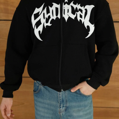 - Kapüşonlu Sweatshirt  Hoodie Siyah