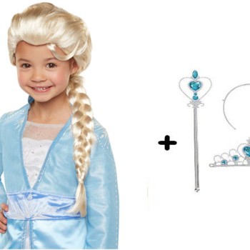 Karlar Ülkesi Frozen Elsa Kostüm Seti Çocuk Boy