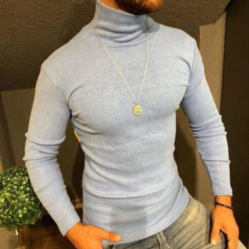 Kaşkorse Boğazlı Full Likralı Fitilli Body Kazak - Gri -