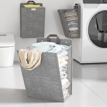 Katlanabilir Asılabilir Kirli Çamaşır Sepeti 