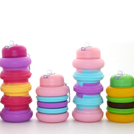 Katlanabilir Portatif Silikon Su Şişesi 500 Ml Model 3 