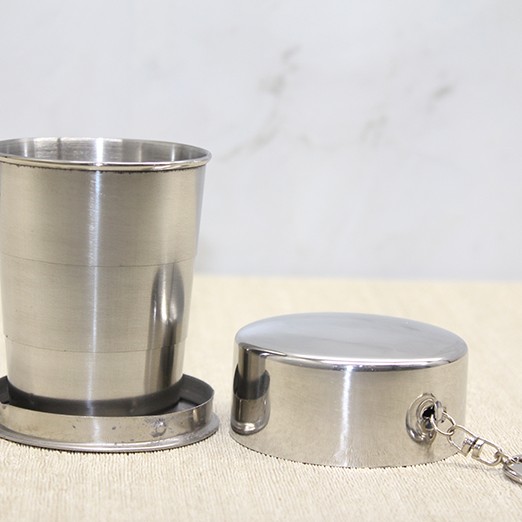 Katlanabilir Tekli Paslanmaz Çelik Shot Bardak 7 cm