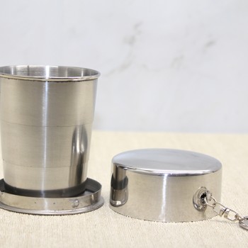 Katlanabilir Tekli Paslanmaz Çelik Shot Bardak - Model 2