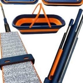 Katlanabilir Temizlik Mopu ve Tekerlekli Kova Seti