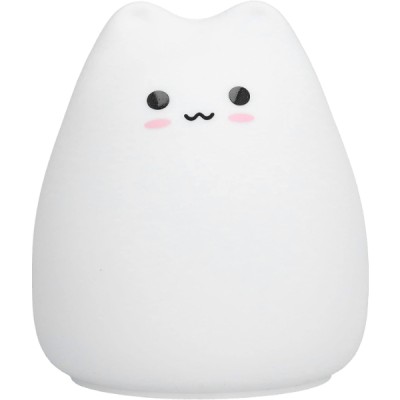 Kedi Tasarımlı Renk Değiştirebilen Dokunmatik Gece Lambası 