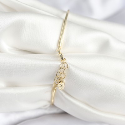 Kelebek Figürlü Zirkon Taşlı Gold Renk Pirinç Kadın Bileklik