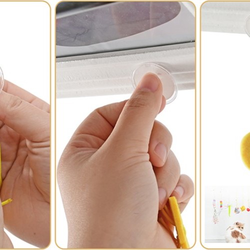 Kelebek Model Elastik Kendinden Yapışkanlı Kedi Oyun Oltası 