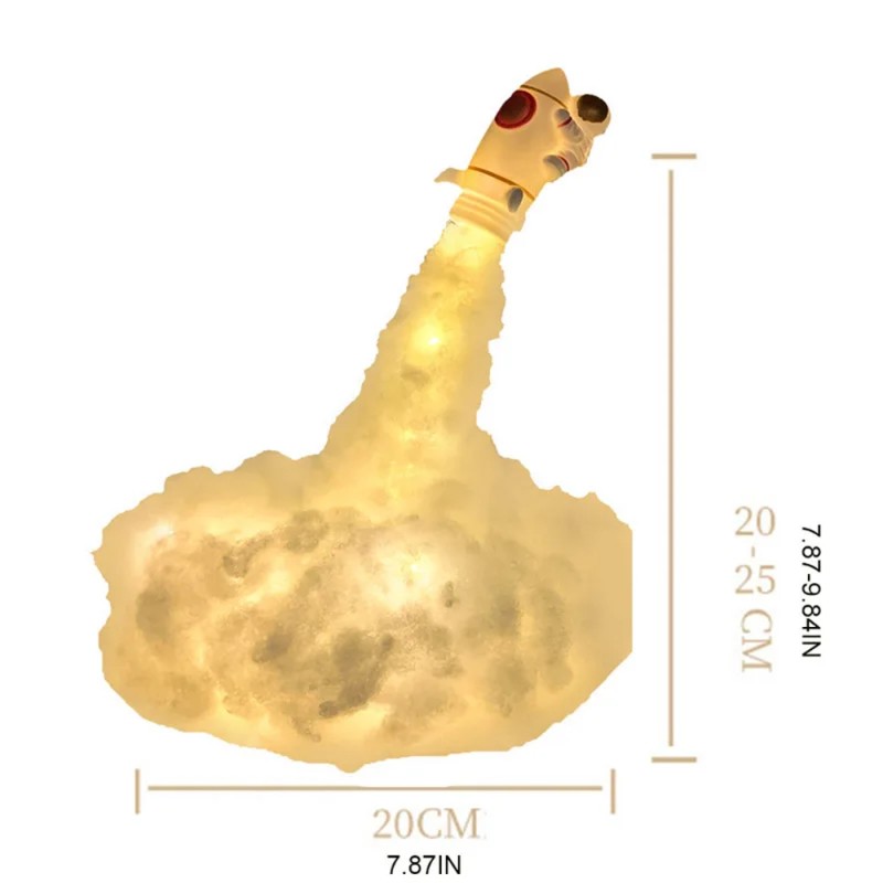 Kendin Yap Uçan Astronot Tasarımlı Gece Lambası