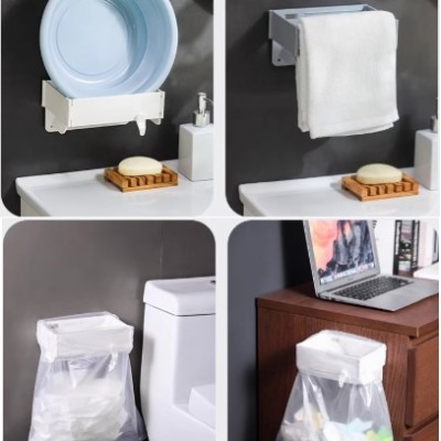 Kendinden Yapışkanlı Katlanabilir Çöp Poşeti Tutucu Aparat