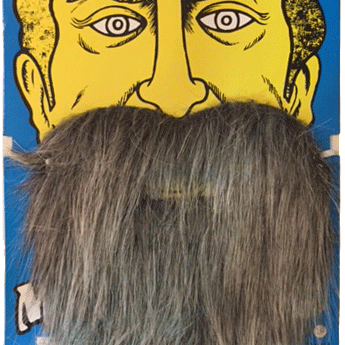 Kırçıllı Korsan Sakalı Gri Renk Takma Sakal 