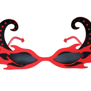 Kırmızı Alevli Parti Gözlüğü