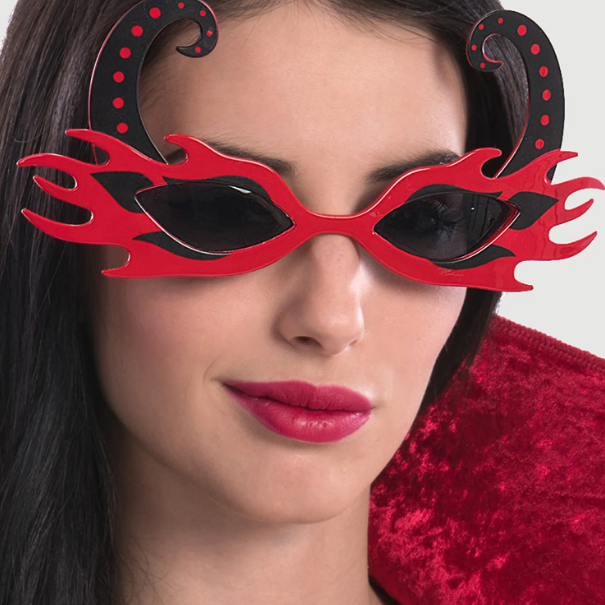 Kırmızı Alevli Parti Gözlüğü