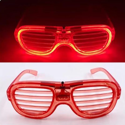 Kırmızı Led Işıklı Parti Gözlüğü - Neon 3 Modlu