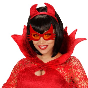 Kırmızı Renk Bıyık Tasarımlı Kedi Gözlüğü