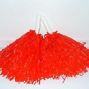 Kırmızı Renk Gösteri Ponponu Çift