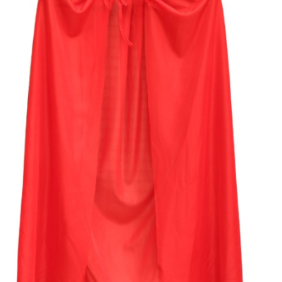 Kırmızı Renk Yakalı Pelerin Çocuk Boy 90 cm