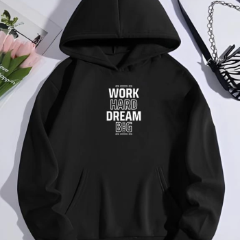 Kışlık Üç İplik Kapüşonlu SweatShirt - Siyah -