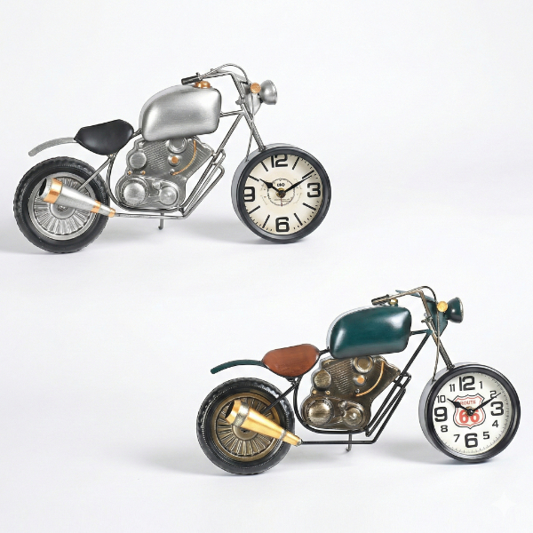 Klasik Motor Tasarımlı Masaüstü Saat 