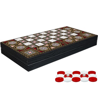 Klasik Sedef İşlemeli Tavla Model 1