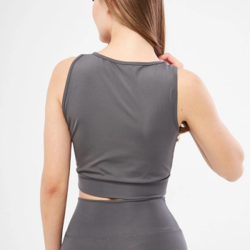 Kolsuz Dalgiç Baskılı Crop - Füme