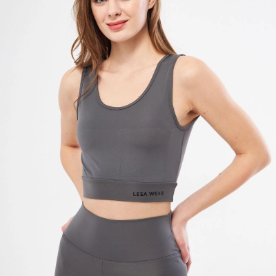 Kolsuz Dalgiç Baskılı Crop - Füme