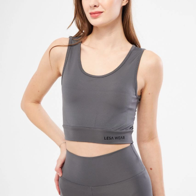 Kolsuz Dalgiç Baskılı Crop - Füme