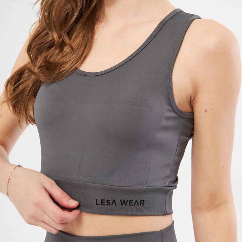 Kolsuz Dalgiç Baskılı Crop - Füme