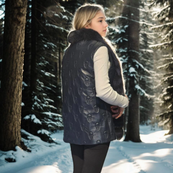 Kolsuz Fermuarlı Yelek - Lacivert -