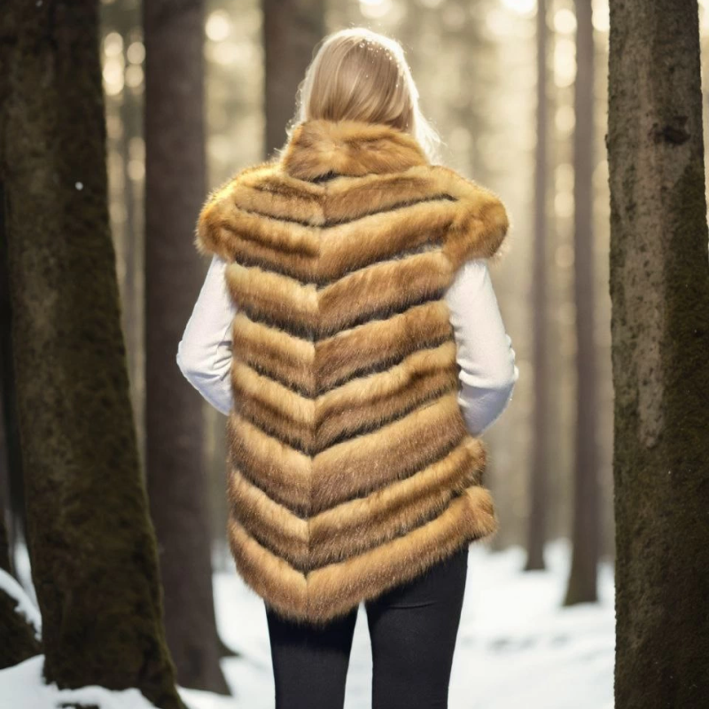 Kolsuz Hakiki Kürk - Kahve -