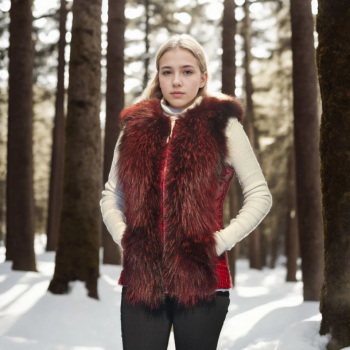 Kolsuz Hakiki Yelek - Fuşya -