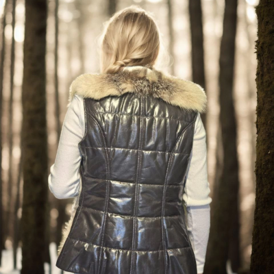 Kolsuz Hakiki Yelek - Fuşya -