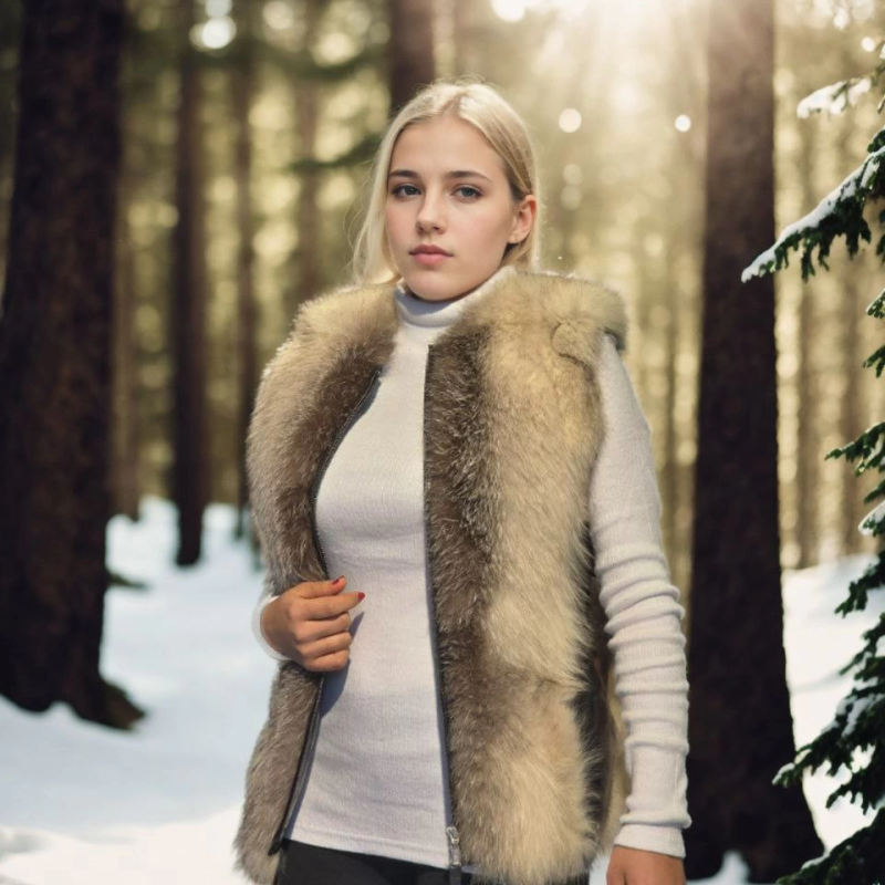 Kolsuz Hakiki Yelek - Fuşya -