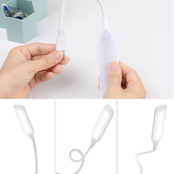 Kompakt USB Beyaz 14 Ledli 3 Kademeli Dokunmatik Okuma Lambası 