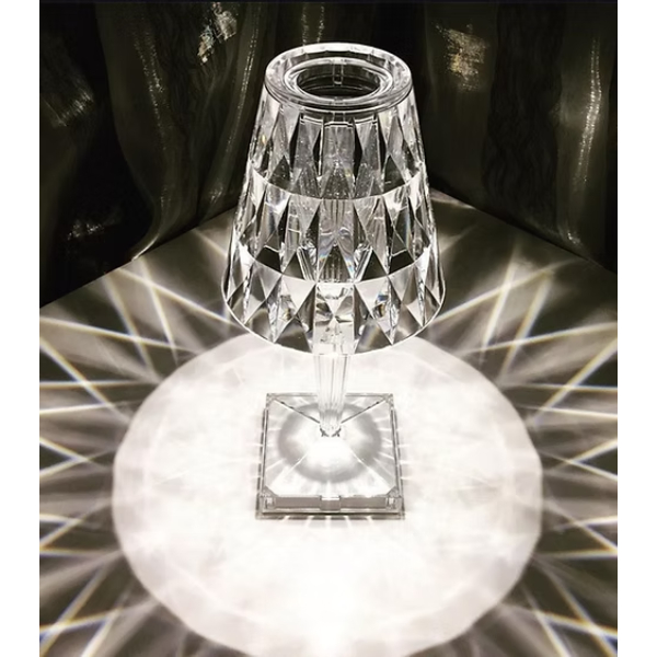 Kristal Abajur LED Kumandalı Ve Dokunmatik Masa Lambası 