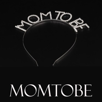 Kristal Taşlı Gümüş Renk Mom to Be Tacı Anne Tacı