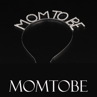 Kristal Taşlı Gümüş Renk Mom to Be Tacı Anne Tacı