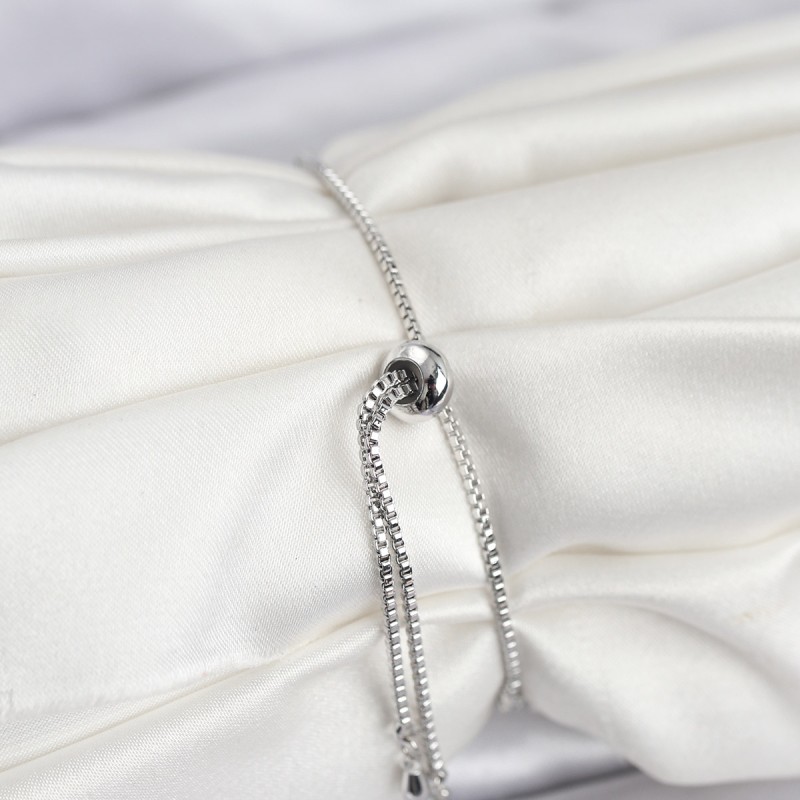 Kuğu Model Zirkon Taşlı Gümüş Renk Asansörlü Su Yolu Bileklik